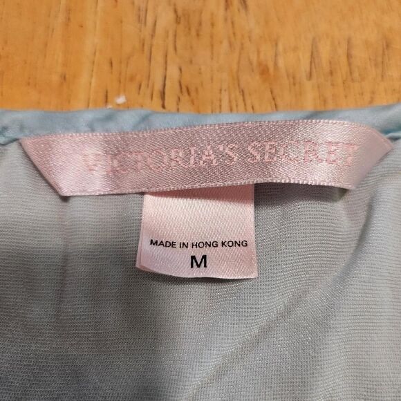 Vintage Y2k Victoria's Secret baby blue velour empire waist babydoll camisole - Picture 5 of 5